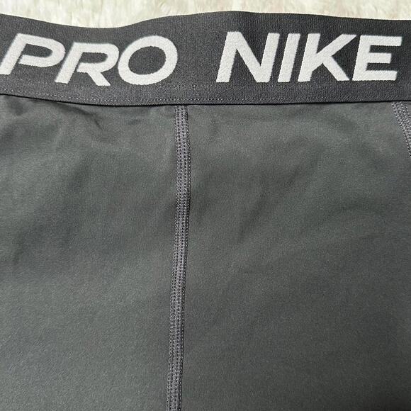 Nike Pro Dri Fit Mesh Inset Crop Leggings Black Women's L - Picture 7 of 8